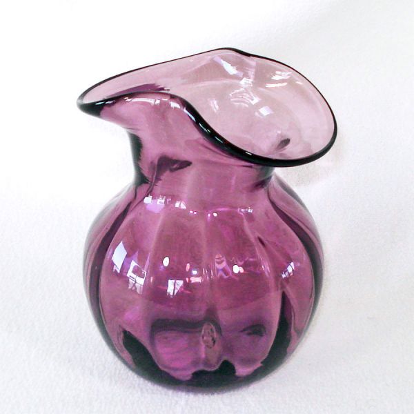 Amethyst Blown Art Glass Vase 5 Inches