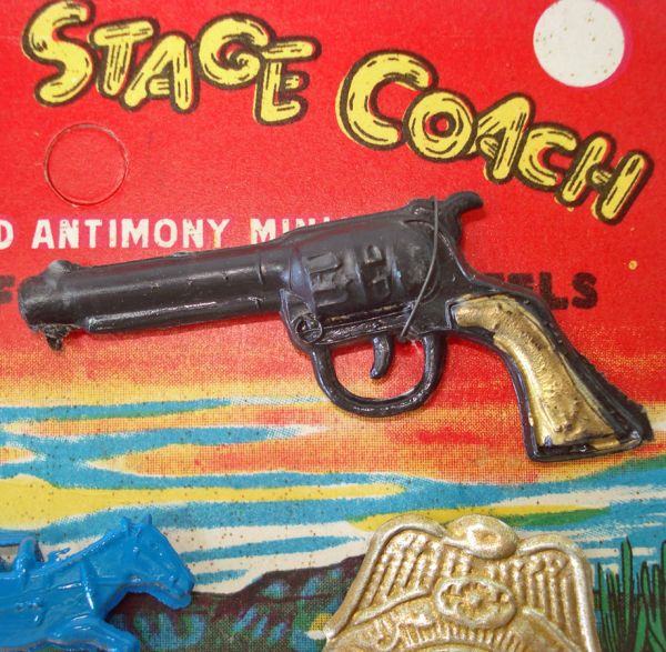 Western Stagecoach Antimony Toy Play Set Mint on Card Clearance #4