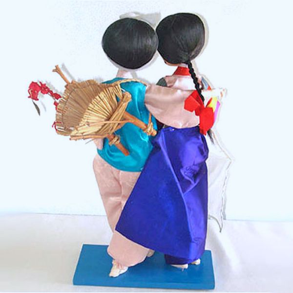 Bradley Big Eyed Oriental Asian Girl Boudoir Dolls Pair Clearance #2