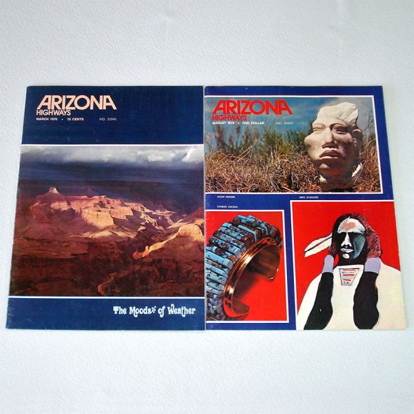 Arizona Highways Magazine 1976 Book, 2 Issues Indian Arts Crafts Clearance