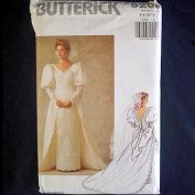 Butterick 1990 Uncut Bridal Wedding Dress Sewing Pattern Size 6-12