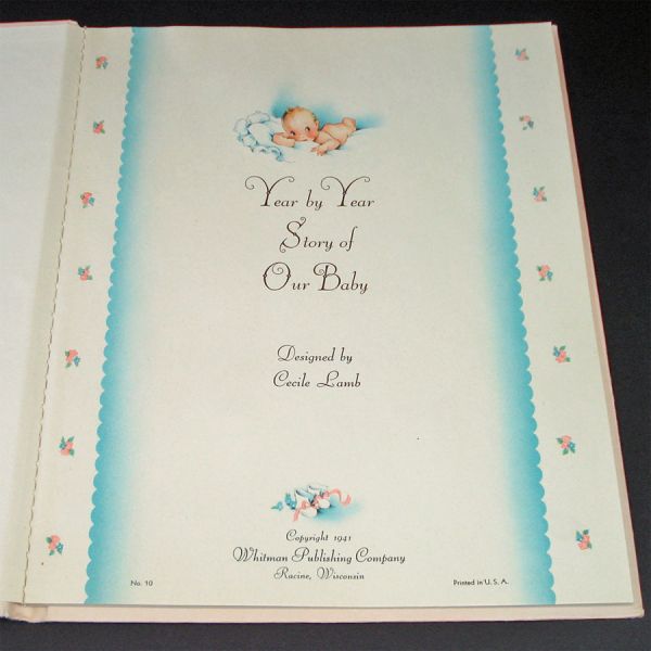 Baby's Own Story 1941 Birth Record Book Unused in Box #3