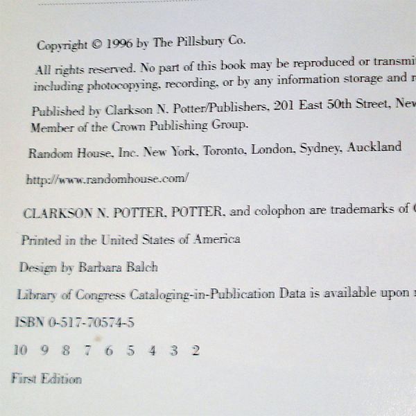 Pillsbury 1996 Best of the Bake-Off Cookbook #2
