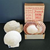 Box 10 Mid Century French Baking Scallop Shells