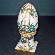 Bamboo Egg on Pedestal Salt and Pepper Shakers