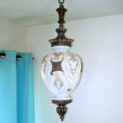 Bavarian Bristol 1950s Hanging Glass Pendant Lamp