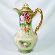 Bavarian Royal Munich Hand Painted Poppies Chocolate Pot Clearance