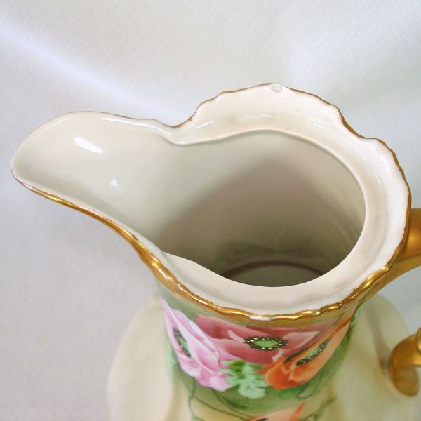 Bavarian Royal Munich Hand Painted Poppies Chocolate Pot Clearance #6