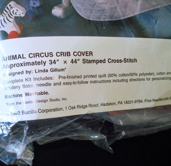 Bucilla Animal Circus Baby Quilt Embroidery Kit #3