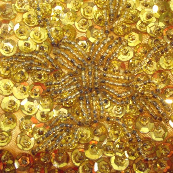 Shimmery Gold Beaded Sequined Evening Bag Cigarette Purse Clearance #2