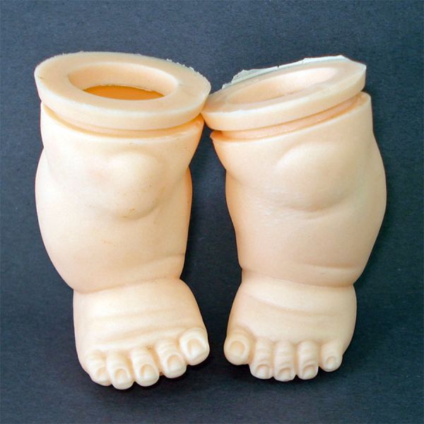 Pair Baby Doll Soft Plastic Legs for Doll Making Crafts #1