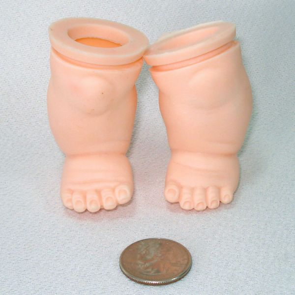 Pair Baby Doll Soft Plastic Legs for Doll Making Crafts #3
