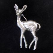 Beaucraft Sterling Silver Fawn Deer Brooch Pin