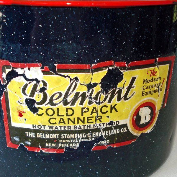 Belmont 1940s Enamel Graniteware Canning Kettle #3