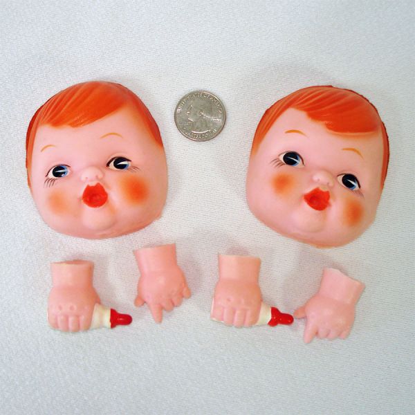 Vinyl Baby Doll Face and Hands for Doll Making #2