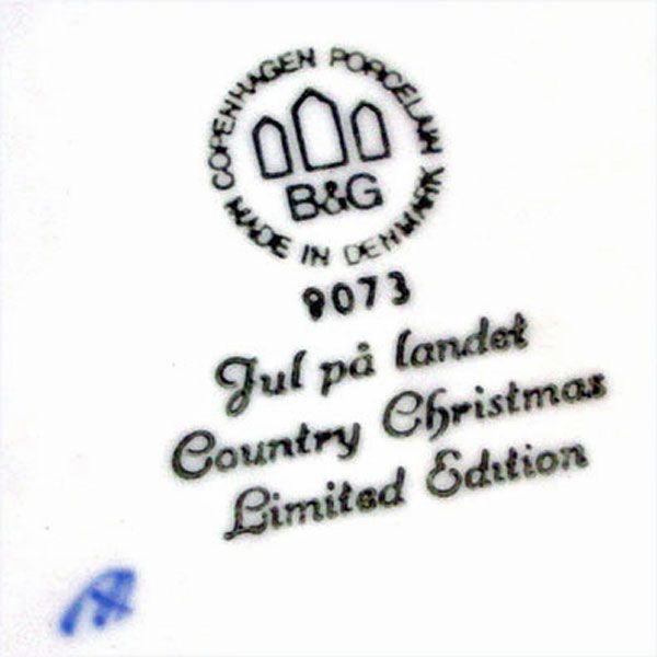 Bing Grondahl 1973 Country Christmas Plate With Box Clearance #3