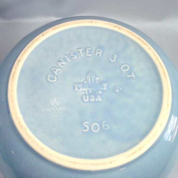 Pfaltzgraff Gazebo Blue Bouquet Flour Sugar Canisters Clearance #3