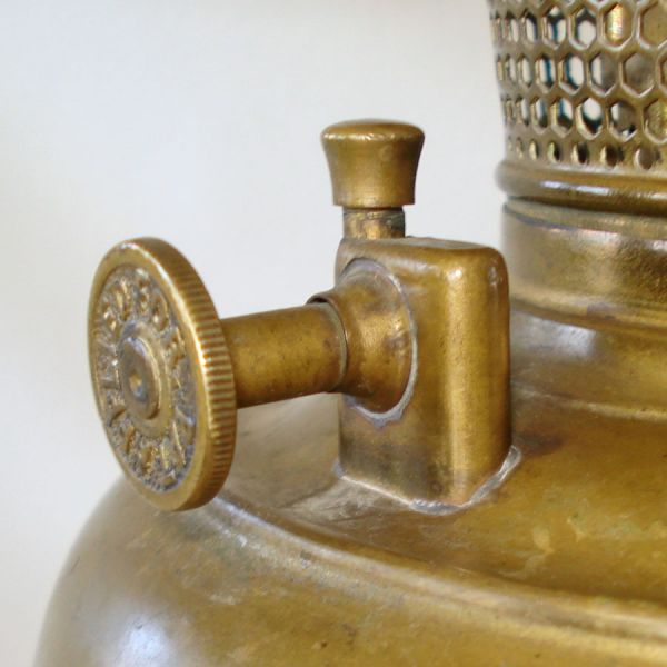 Bradley Hubbard Antique Brass Oil Lamp Converted to Electric #3