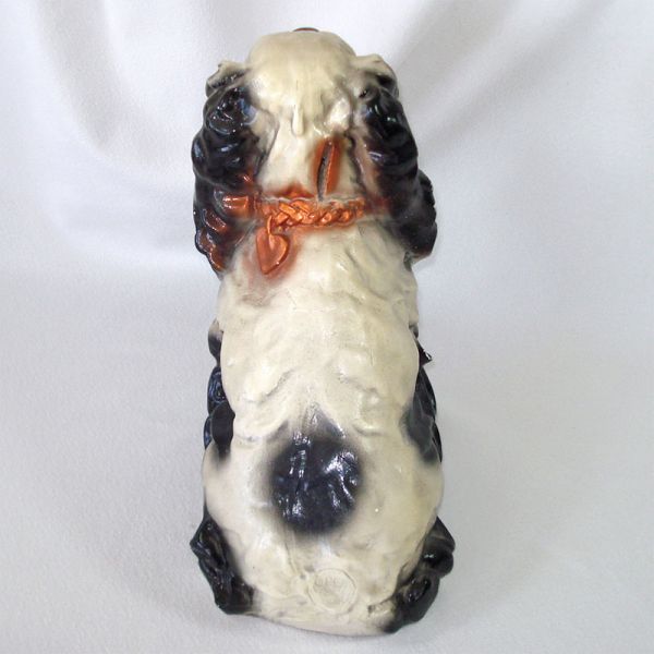 Chalkware Black Cocker Spaniel Dog Large Bank Figure Clearance #4