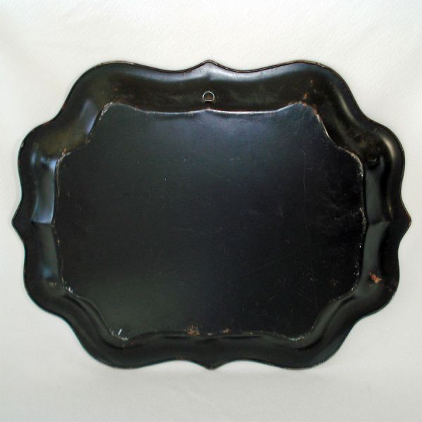 1950s Floral Paint By Number Metal Tole Trays Pair #3