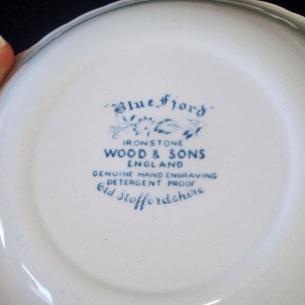 Blue Fjord Wood & Sons England 6 Cereal Soup Bowls #3