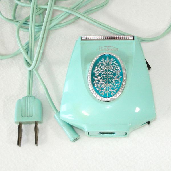 Turquoise Blue Lady Sunbeam Lighted Electric Shaver Razor #2