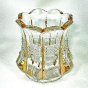 Banded Portland EAPG US Glass Toothpick Holder