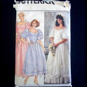 Butterick 1985 Wedding Bridesmaid Dress Sewing Pattern Uncut Size 8 Clearance