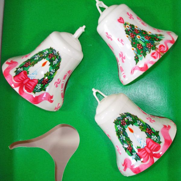 Box 3 Bradford Christmas Bell Plastic Ornaments Clearance #2