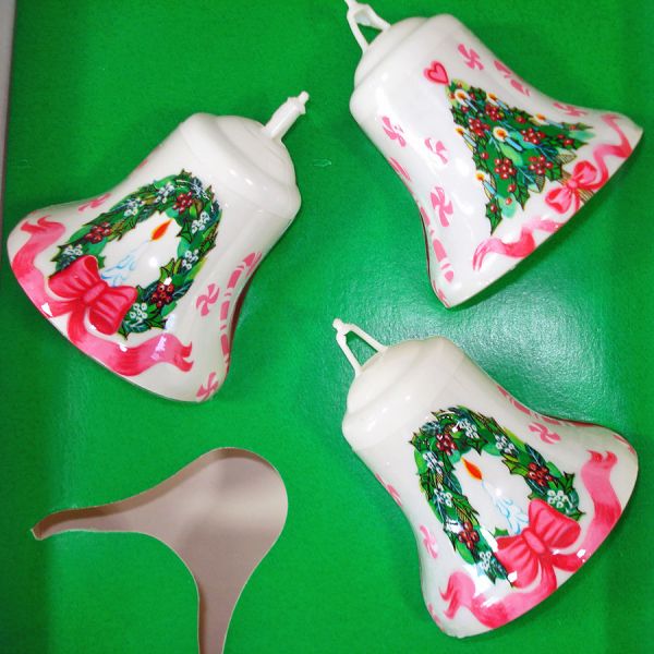 Box 3 Bradford Christmas Bell Plastic Ornaments #2