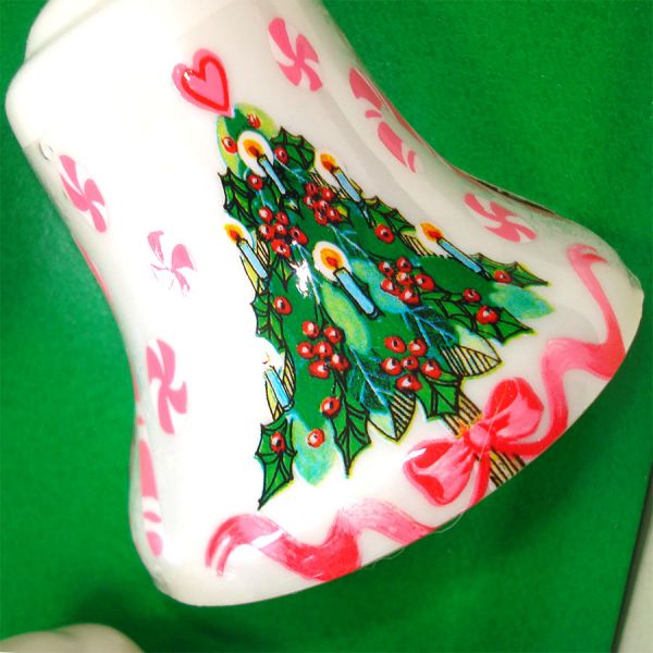 Box 3 Bradford Christmas Bell Plastic Ornaments Clearance #3