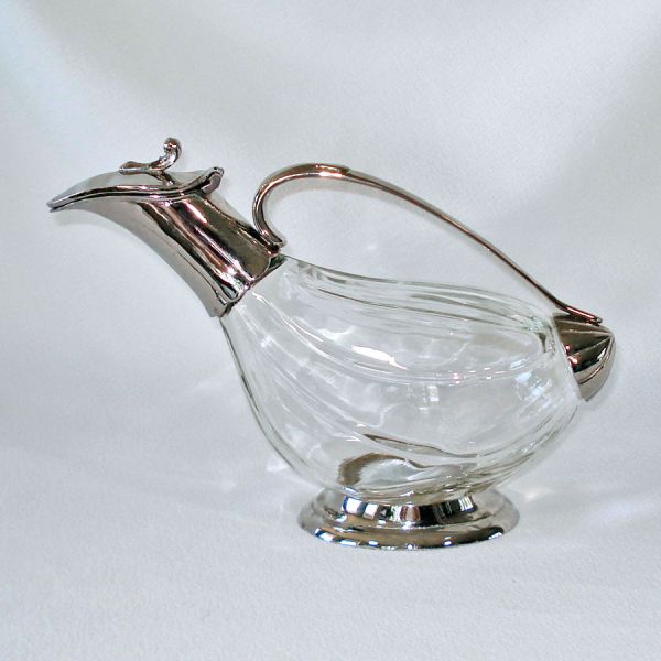 Italian Glass Duck Decanter Royal Crystal Rock