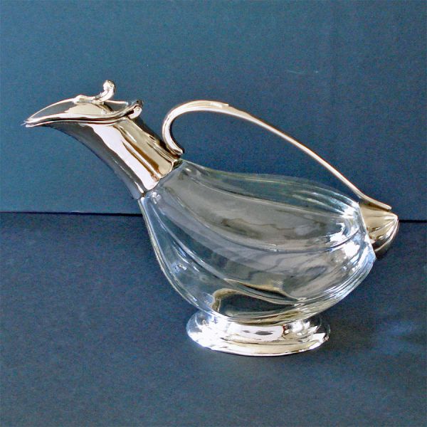 Italian Glass Duck Decanter Royal Crystal Rock #3
