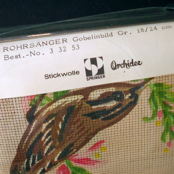 Pair Birds German Needlepoint Kits 1960s Clearance #4
