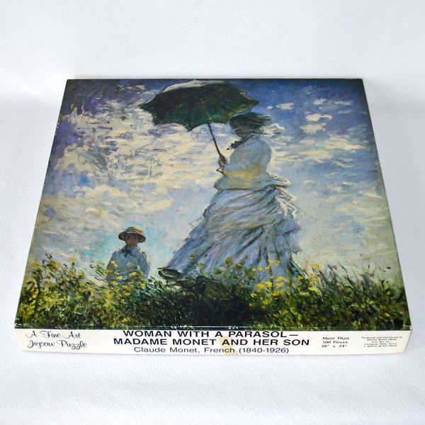 Monet Woman With Parasol Fine Art Jigsaw Puzzle Complete