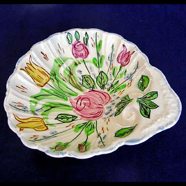 Blue Ridge Nove Rose Shell Shaped Bowl