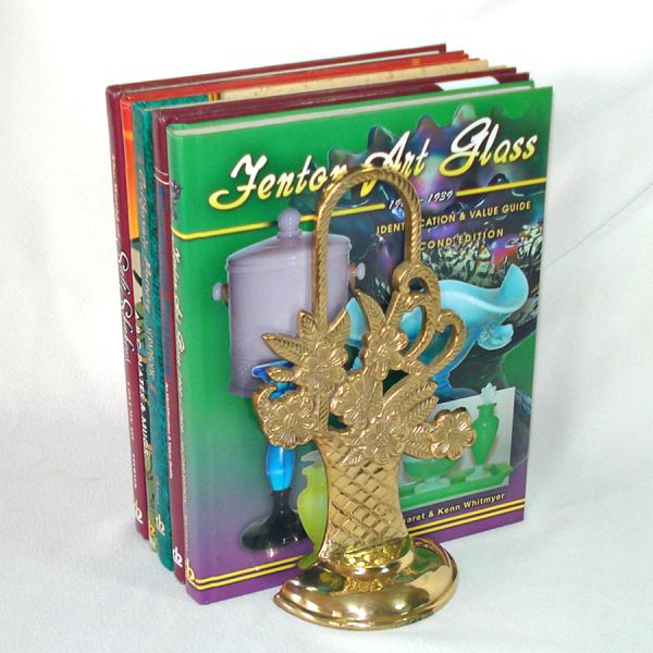 Brass Flower Basket Bookends Clearance #3