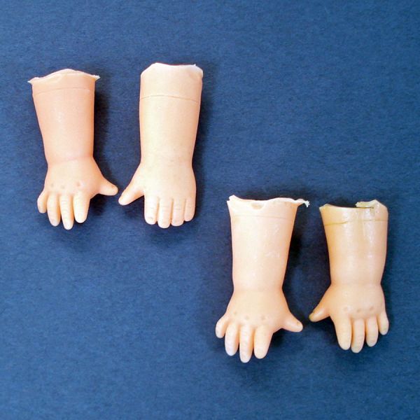Soft Plastic Hands For Baby Doll Crafting 2 Pair #1
