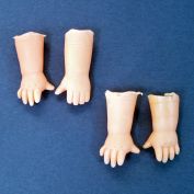 Soft Plastic Hands For Baby Doll Crafting 2 Pair