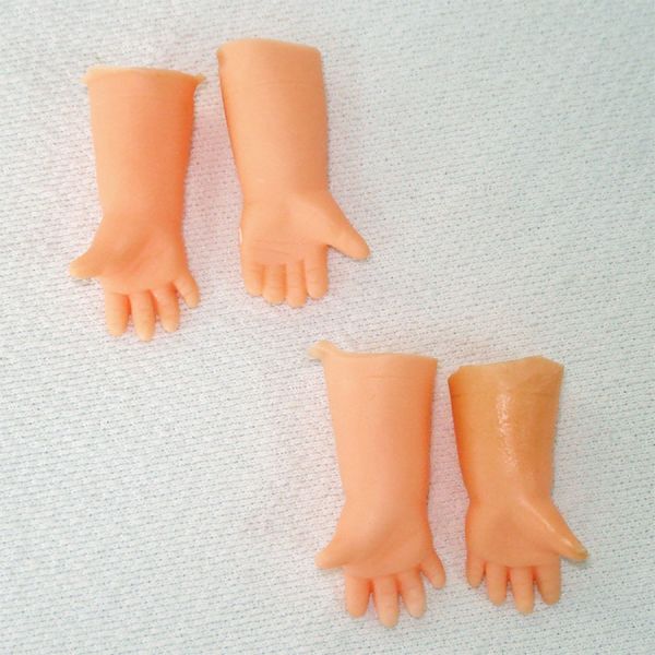 Soft Plastic Hands For Baby Doll Crafting 2 Pair #2