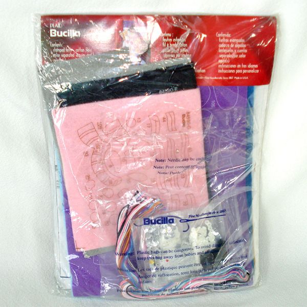 Bucilla Child's Felt Christmas Stocking Kit Snowman Animals Clearance #4