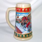 Budweiser 1993 Annual Christmas Stein Hometown Holiday Clearance