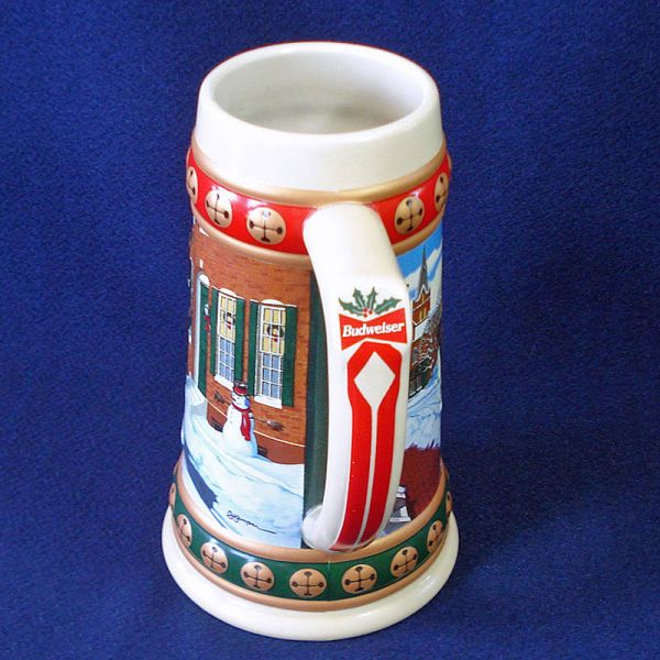 Budweiser 1993 Annual Christmas Stein Hometown Holiday #4