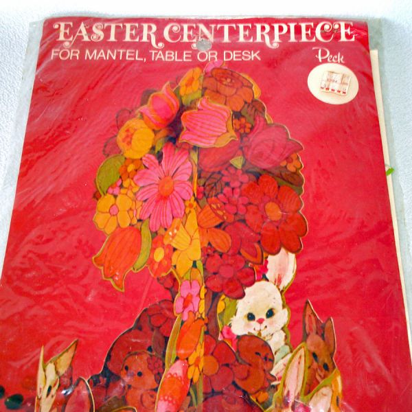 Diecut 1960s Easter Centerpiece, 2 Cardboard Baskets #3