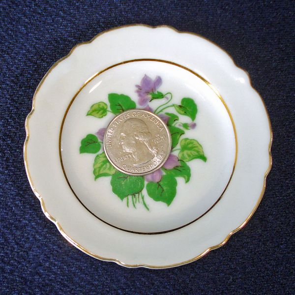 Flower Theme 5 Porcelain Butter Pats Japan Clearance #3