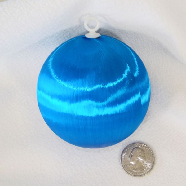 Box Pyramid Satin Sheen Large Blue Christmas Ornaments #2