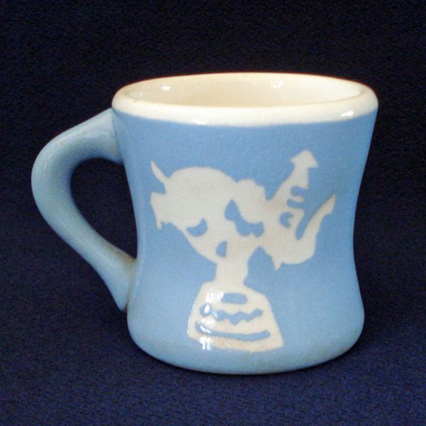 Harker Blue Cameo Ware Child's Mug or Cup