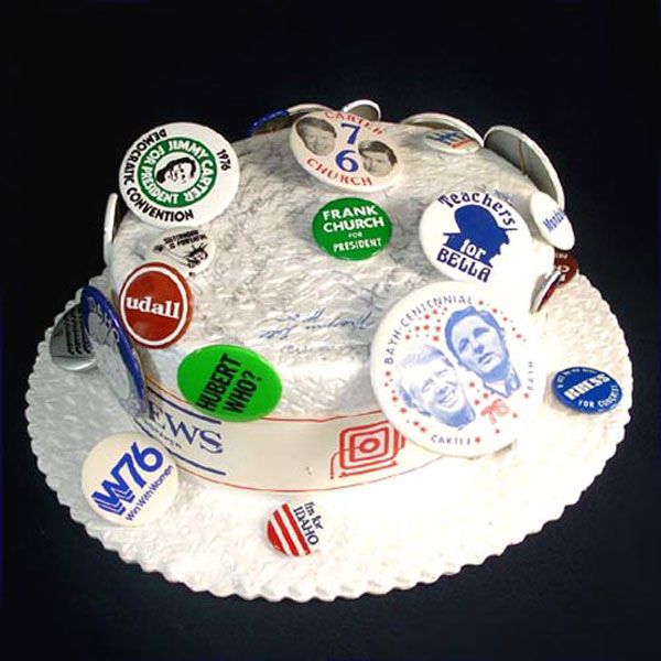 1976 Democratic Convention Autographed Hat Jimmy Carter Political Campaign Pins