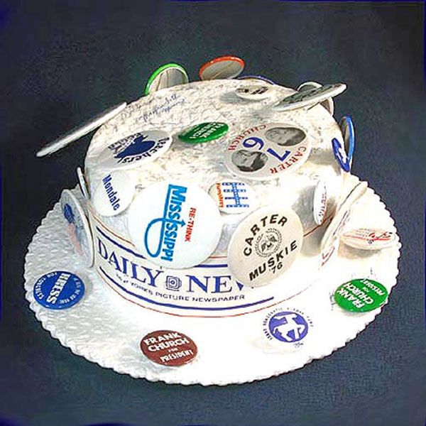1976 Democratic Convention Autographed Hat Jimmy Carter Political Campaign Pins Clearance #2
