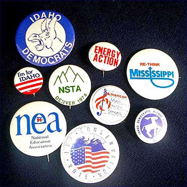 1976 Democratic Convention Autographed Hat Jimmy Carter Political Campaign Pins Clearance #8